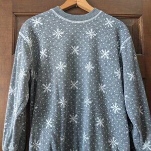 Cozy Grey Snowflake Sweater